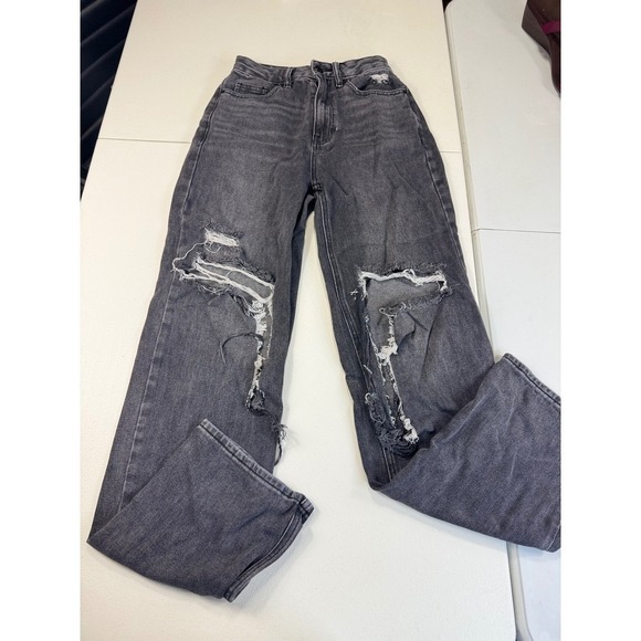 PacSun Denim - PacSun Jeans Women's Size 24 90s Boyfriend High Rise Black Ripped Hobo Pants